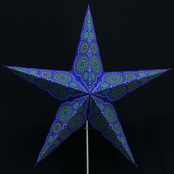 Rondo purple  - Faltbarer Leuchtstern, Weihnachtsstern aus Papier mit 5 Zacken, 60 cm